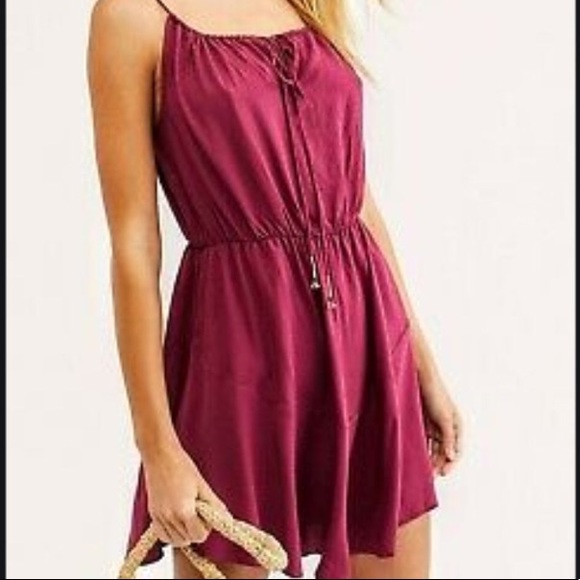 Free People Dresses & Skirts - 3/25❤️NWT FREE PEOPLE RED WINE HALTER DRESS  XS